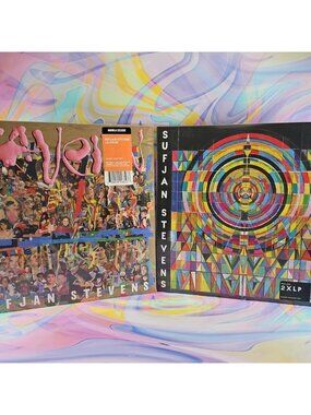 Lot of 2 Sufjan Stevens Records (New): Javelin (Orange Crush), Ascension (2xLP)